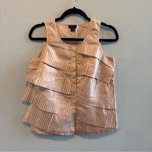 J. Crew Cream Layered Sleeveless Blouse